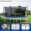Trampoline With Basketball Hoop, Astm Approved Reinforced Type Outdoor Trampoline With Enclosure Net - Blue - Image 7