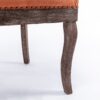 Ultra Side Dining Chair,Thickened Fabric Chairs With Neutrally Toned Solid Wood Legs, Bronze Nail Head (Set of 2) - Orange - Image 11