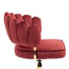 Velvet Home Office Desk Chair, Modern Cute Computer Chair With Swivel Wheels, Height Adjustable - Wine Red - Image 20