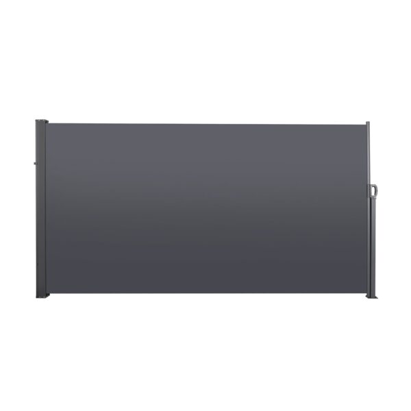 Retractable Side Screen Awning, Uv Resistant, Waterproof, Patio Privacy Screen For Garden, Balcony, Courtyard - Dark Gray