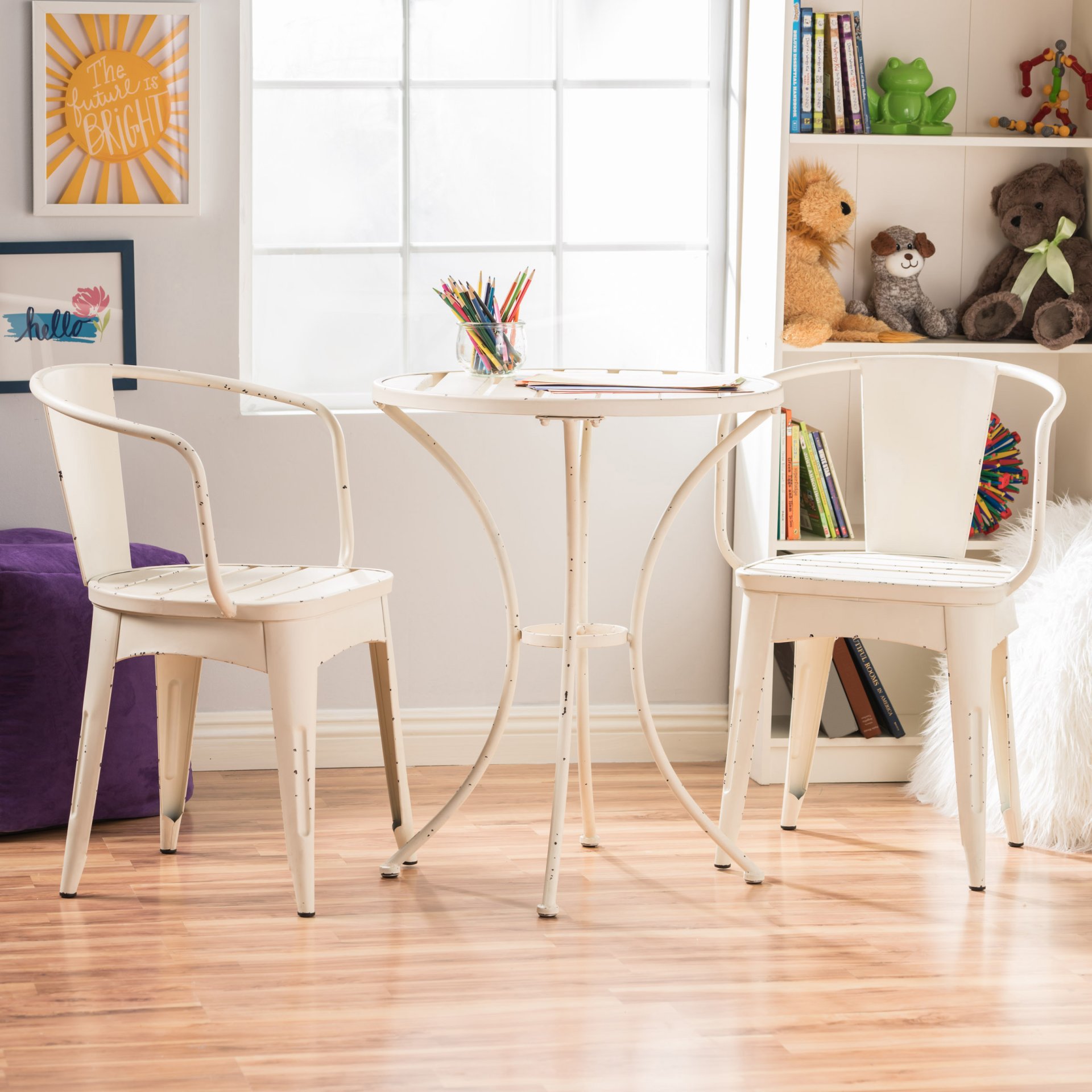 Colmar - 3 Piece Metal Set - White - Image 5