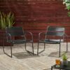 Modern Conrad Chair Outdoor Seating - Matte Black - Image 2