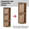Elegant 48" Freestanding Bathroom Vanity With Double Resin Sink And Storage Rack Soft Close Doors - Imitative Oak - Image 8
