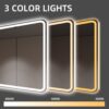 LED Bathroom Mirror Vanity Mirrors With Front Lights Wall Mounted Anti-Fog Frameless Make Up Mirror With Light Copper-Free Mirror Horizontal Or Vertical - Clear - Image 11