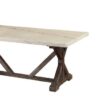 Romina - Marble Top Weathered Coffee Table - White Marble - Image 4