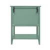 2 Drawer Side Table, American Style, End Table, Suitable For Bedroom, Living Room, Study - Light Green - Image 10