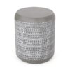 Outdoor Side Table With Cylindrical Shape - White - Image 4