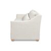 Ada - Flared Arm Contemporary Sofa With Lumbar Pillows - Flax White - Image 2