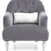 Elegant Traditional Armchair - Gray - Image 3