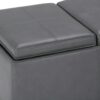 Avalon - Storage Ottoman - Stone Gray - Image 4