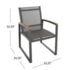 Aresha - Metal Outdoor Dining Armchair (Set of 2) - Gray - Image 3
