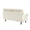 Mid Century Modern Loveseat Sofa With USB, Removable Pillow Cover - Beige - Image 18