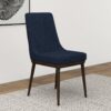 Kate - Mid-Century Modern Dining Chair (Set of 2) - Fabric - Blue - Image 5