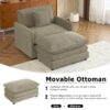 Modern Sofa Modular Sofa Couch Upholstered L - Shape Sectional Sofa With Side Storage Pockets For Living Room - Brown - Image 5