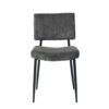 Modern Dining Chair (Set of 2) Fabric Upholstered With Black Metal Legs, Home And Bedroom Use - Gray - Image 14