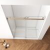 Frameless Shower Door, Double Sliding Shower Door, Clear Tempered Glass Shower Enclosure With Square Rail, Double Side Easy Clean Coat, Finished With Buffer - Brushed Nickel - Image 8