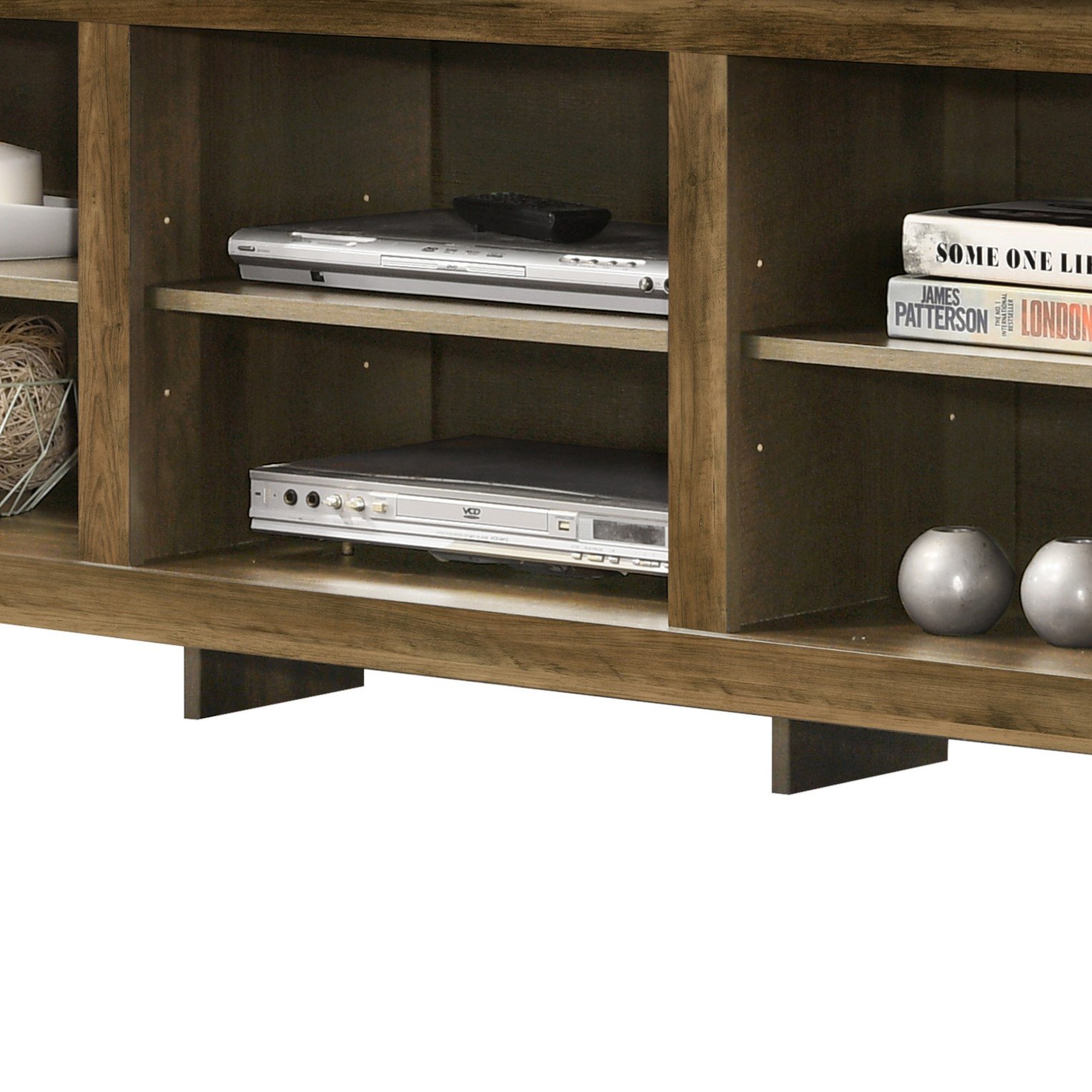Benito - TV Stand With Open Shelves And Cable Management - Knotty Oak - Image 3