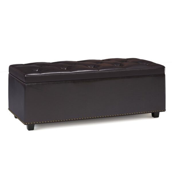 Hamilton - Lift Top Rectangular Storage Ottoman - Tanners Brown