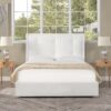 Miramar - Queen Cushion Back Headboard Platform Bed Frame - Antique White - Image 7