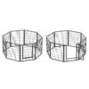 108.27" 16 Panels Heavy Duty Metal Playpen With Door, Dog Fence Pet Exercise Pen For Outdoor - Black - Image 13
