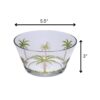 Palm Tree Style Acrylic Serving Bowls Unbreakable Small Bowls For Snacks Clear Bpa Free - Clear - Image 3