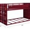 Cargo - Twin Twin Bunk Bed - Red - Image 5