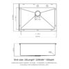 Kitchen Sink Drop In 16 Gauge Stainless Steel, Single Bowl Topmount - Black - Image 7