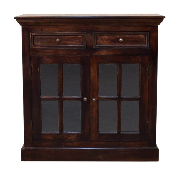 Cabinet With Glazed Doors - Walnut