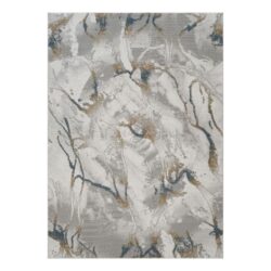 Geometrix - 2'7" X 9'10" Rug Runner With Geometric 3D Effect - Ivory / Gray