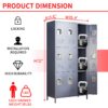 9 Door Lockers With Lock For Storage In Office, School, Gym, And Bedroom - Gray - Image 3