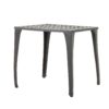 Lunaire - Outdoor Square Cast Aluminum Side Table With Lattice Top And Curved Legs - Bronze - Image 6