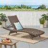 Salem - Wicker Chaise Lounge Chair With Faux Rattan - Mocha - Image 5