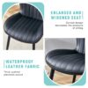 Minimalist Ergonomic Dining Chair (Set of 4) With Curved Cushions And Metal Frame - Black - Image 8