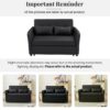 Convertible Sleeper Bed, Adjustable Oversized Armchair With 3 USB Ports For Small Space - Black - Image 8
