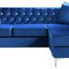 Paige - Sofa Chaise - Blue - Image 2
