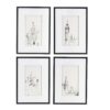Architecture Wall Art Prints, Home Decor Art For Living Room Dining Room Entryway (Set of 4) - White / Black - Image 2