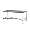 Luna - Outdoor Iron Coffee Table - Black Brush Silver - Image 6