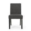 Contemporary Fabric Dining Chair With Upholstered Seating And Tapered Legs - Charcoal - Image 4