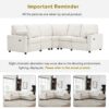 Power Recliner Sectional Sofa Home Theater Reclining Sofa With Two USB Ports, Two Storage Drawers For Living Room - Beige - Image 8