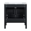 Bathroom Vanity With Single Sink, Combo Cabinet Undermount Sink, Bathroom Storage Cabinet With 2 Doors And A Drawer, Soft Closing, Multifunctional Storage, Solid Wood Frame - Black - Image 12
