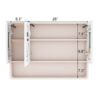 Aluminium Medicine Cabinet Mirror, With 3 Colors LED Light And Defogging Function - Khaki - Image 3