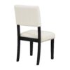 Topmax - 5 Piece Modern Round Dining Table Set Pedestal Kitchen Table Set With 4 Upholstered Dining Chairs For Studio, Apartment, Small Places - Black - Image 12