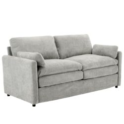 Cozy Upholstered Loveseat Sofa Oversized Comfy Comfy Cloud Sofa Double Cushion Loveseat Sofa Plush Cushion Sofa Couch For Living Room - Light Gray