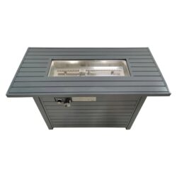 Propane Outdoor Fire Pit Table With Lid High-Quality Materials - Gray