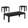 Table Set Coffee And Side, Accent For Living Room 3 Pieces Set - Black - Image 7