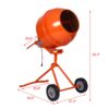 Portable Concrete Mixer With Etl Certificated Copper Motor, Electric Cement Mixer, 5.0 Cu. Ft. - Orange - Image 3