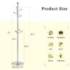 Modern Stainless Steel Spray Painted Hanger With Reinforcement 72" Raised Design Optional - Silver - Image 3