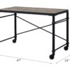 Oklarth - Rustic Writing Desk - Black / Oak - Image 6