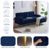 Modern L Shaped Sectional Sofa For Living Room And Bedroom - Blue - Image 5