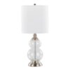 Belle - Contemporary Clear Wrinkle Lamp (Set of 2) - Nickel / White - Image 2